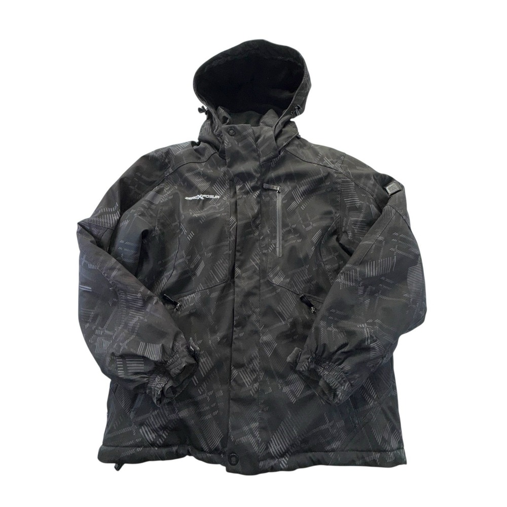 zeroxposur mens winter hooded jacket sz small